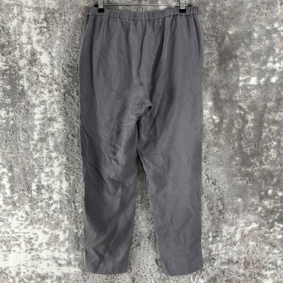 Eileen Fisher Size XS Flat Front Casual Pants Gray Straight Leg Pull On - Picture 4 of 10